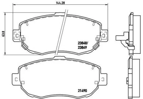Гальмівні колодки дискові BREMBO P83 037