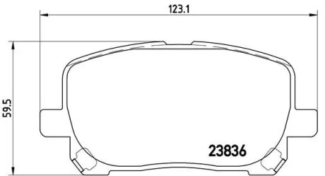 Комплект гальмівних колодок з 4 шт. дисків BREMBO P83 061