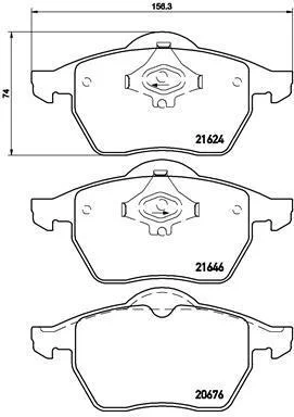 Гальмівні колодки дискові BREMBO P85 036 (фото 1)