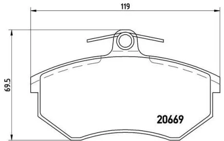 Гальмівні колодки дискові BREMBO P85092