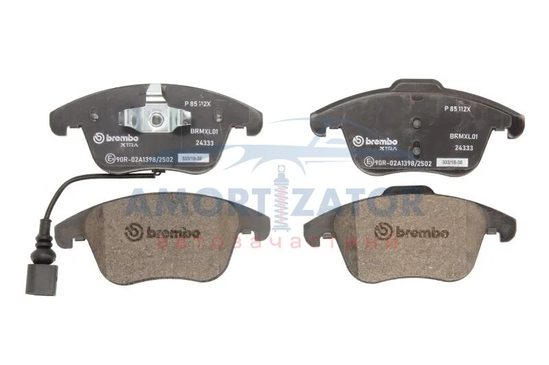 Комплект гальмівних колодок з 4 шт. дисків BREMBO P85112X (фото 1)