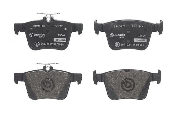 Комплект гальмівних колодок з 4 шт. дисків BREMBO P85 124X (фото 1)