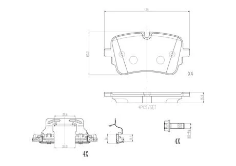 Гальмівні колодки дискові BREMBO P85 190