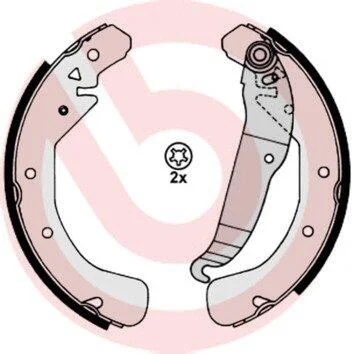Гальмівні колодки барабанні BREMBO S59 517 (фото 1)