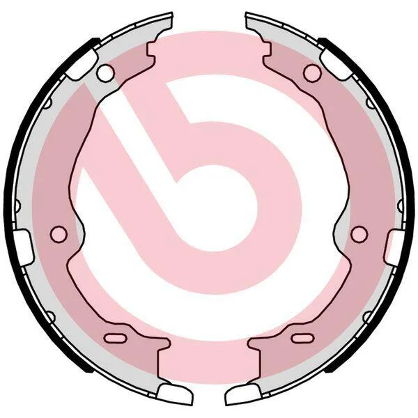 Комплект гальмівних колодок, стоянкове гальмо BREMBO S 83 572 (фото 1)