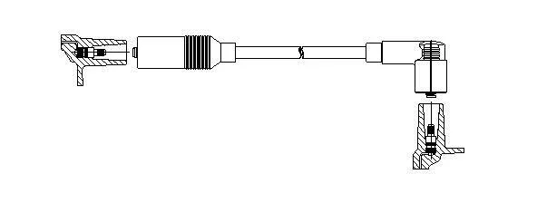 Провід високовольтний AUDI 10/80/A6 "86-97 BREMI 115/40 (фото 1)