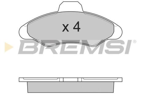 Комплект гальмівних накладок, дискове гальмо BREMSI BP2462