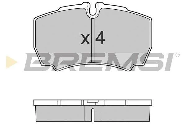 Комплект гальмівних накладок, дискове гальмо BREMSI BP3025 (фото 1)
