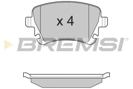 Комплект гальмівних накладок, дискове гальмо BREMSI BP3130