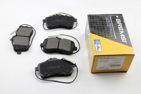 Комплект гальмівних накладок, дискове гальмо BREMSI BP3182
