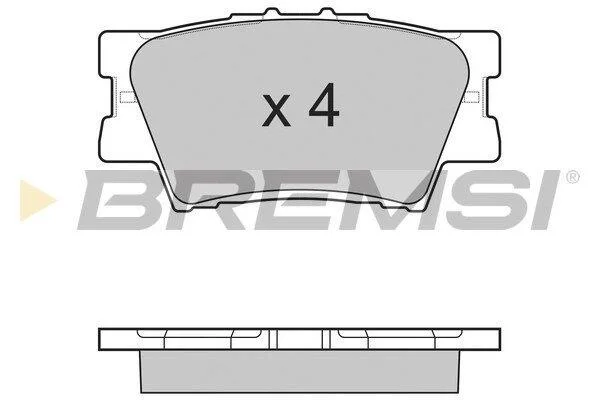 Комплект гальмівних накладок, дискове гальмо BREMSI BP3252 (фото 1)