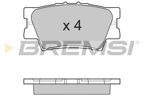 Комплект гальмівних накладок, дискове гальмо BREMSI BP3252