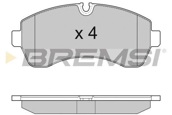 Комплект гальмівних накладок, дискове гальмо BREMSI BP3290 (фото 1)