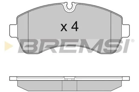 Комплект гальмівних накладок, дискове гальмо BREMSI BP3290