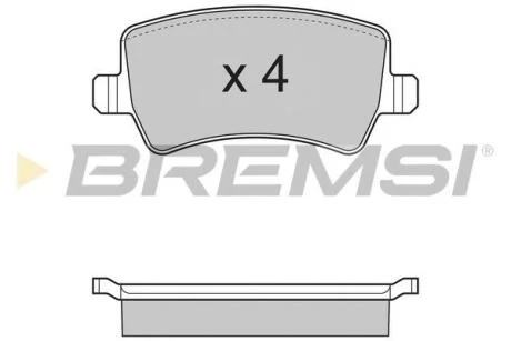 Комплект гальмівних накладок, дискове гальмо BREMSI BP3298