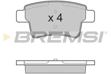 Комплект гальмівних накладок, дискове гальмо BREMSI BP3331