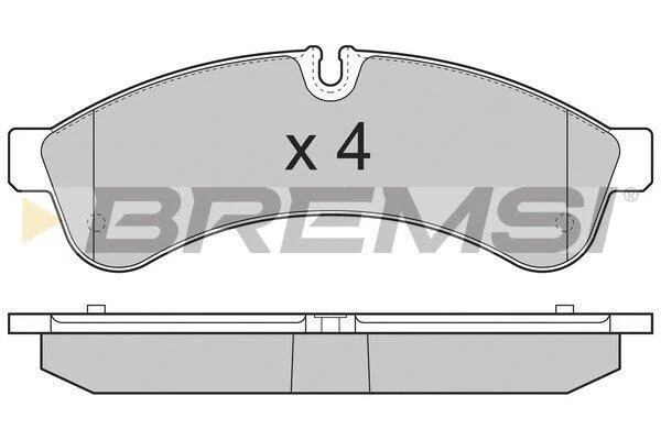 Комплект гальмівних накладок, дискове гальмо BREMSI BP3365 (фото 1)