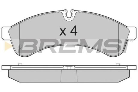 Комплект гальмівних накладок, дискове гальмо BREMSI BP3365