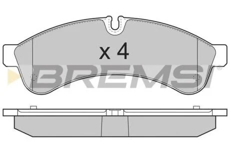 Комплект гальмівних накладок, дискове гальмо BREMSI BP3365