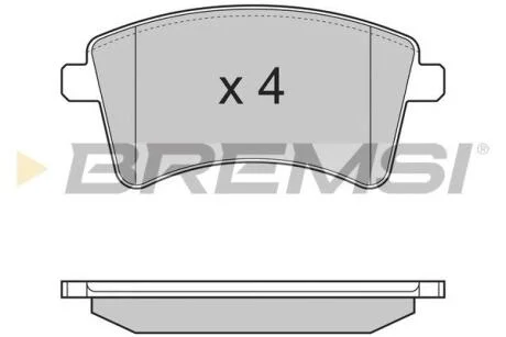 Комплект гальмівних накладок, дискове гальмо BREMSI BP3367
