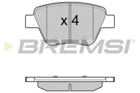 Комплект гальмівних накладок, дискове гальмо BREMSI BP3429