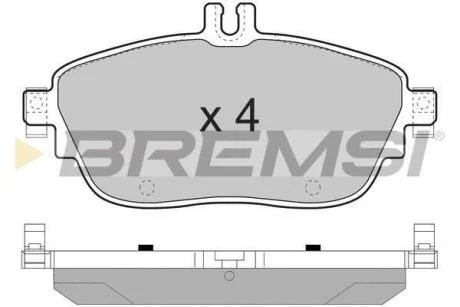 Комплект гальмівних накладок, дискове гальмо BREMSI BP3496