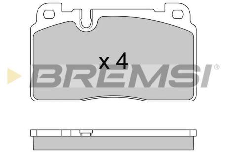 Комплект гальмівних накладок, дискове гальмо BREMSI BP3592