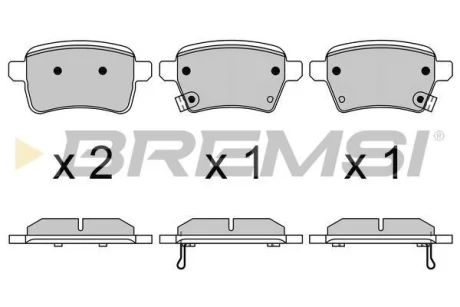 Гальмівні колодки зад. 500L 16-/Corsa E 12- (TRW) BREMSI BP3627