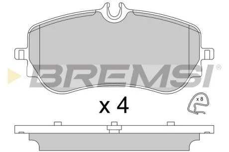 Комплект гальмівних накладок, дискове гальмо BREMSI BP3836
