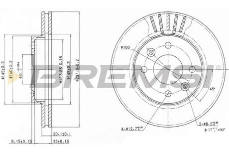 Гальмівний диск BREMSI CD6158V