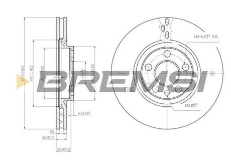 Гальмівний диск BREMSI CD6760V