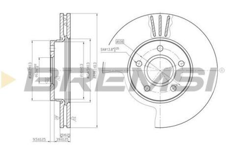 Гальмівний диск BREMSI CD7222V