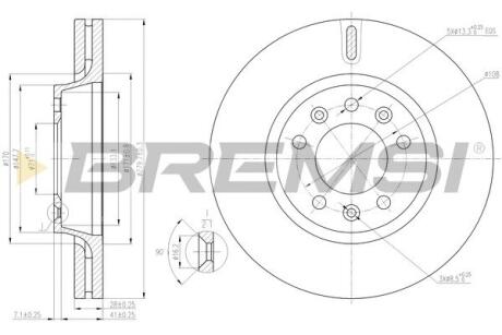 Гальмівний диск BREMSI CD7601V