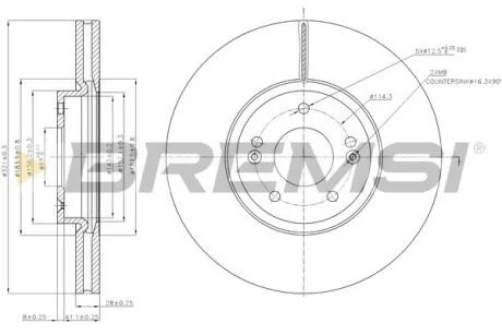 Гальмівний диск BREMSI CD7631V