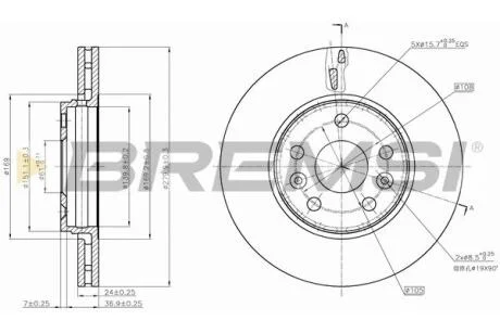 Гальмівний диск BREMSI CD7733V