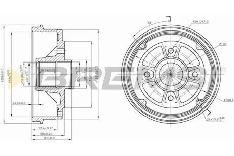 Гальмівний барабан BREMSI CR5395