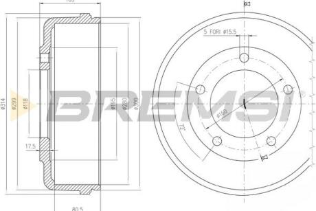 Гальмівний барабан BREMSI CR5646