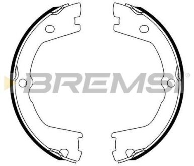 Комплект гальмівних колодок, стоянкове гальмо BREMSI GF0142