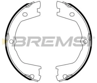 Комплект гальмівних колодок, стоянкове гальмо BREMSI GF0142