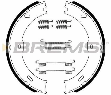 Комплект гальмівних колодок, стоянкове гальмо BREMSI GF03151 (фото 1)