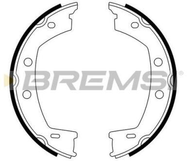 Комплект гальмівних колодок, стоянкове гальмо BREMSI GF0442
