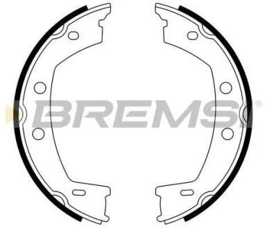 Комплект гальмівних колодок, стоянкове гальмо BREMSI GF0442