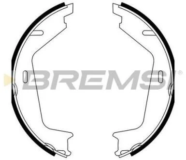 Комплект гальмівних колодок, стоянкове гальмо BREMSI GF0608A