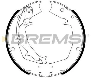 Комплект гальмівних колодок, стоянкове гальмо BREMSI GF0727