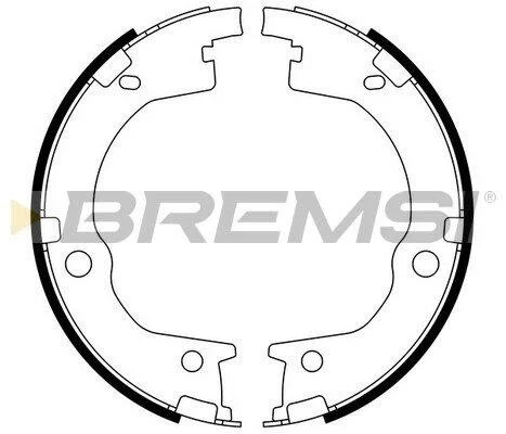 Комплект гальмівних колодок, стоянкове гальмо BREMSI GF0803 (фото 1)