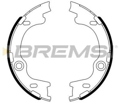 Комплект гальмівних колодок, стоянкове гальмо BREMSI GF0804