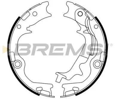 Комплект гальмівних колодок, стоянкове гальмо BREMSI GF0807