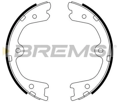 Колодки ручного гальма Nissan Navara/Pathfinder 04- (AKEBONO) BREMSI GF0873 (фото 1)