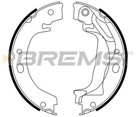 Комплект гальмівних колодок, стоянкове гальмо BREMSI GF0970 (фото 1)