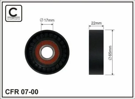 65x17x22 Ролик паска приводного DB (W168) A 1.7DCI 98- CAFFARO 0700